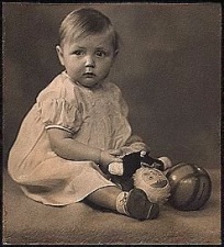 Barbara Taylor Bradford at the age of nine months