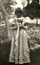 Barbara as a bridesmaid, age six