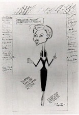 A cartoon of Barbara looking like a really chic fashion editor by cartoonist Arthur Day