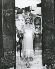 Barbara in a Zandra Rhodes evening gown