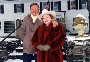 Bob Bradford & Barbara Taylor Bradford brave a Connecticut winter storm