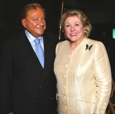 Barbara Taylor Bradford and Bob Bradford arrive at an event in their honor at the Dallas Women's Museum