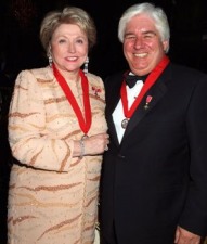 Barbara Taylor Bradford and AIG President/CEO Martin Sullivan, the guests of honour for the Ball of the Roses
