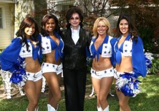 The Dallas Cowboys Cheerleaders Arrive at the Lupton Ranch with Gene Jones (wife of Cowboys owner, Jerry Jones)