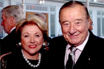 Barbara Taylor Bradford and Sirio Maccioni, legendary owner of LeCirque restaurant in Manhattan